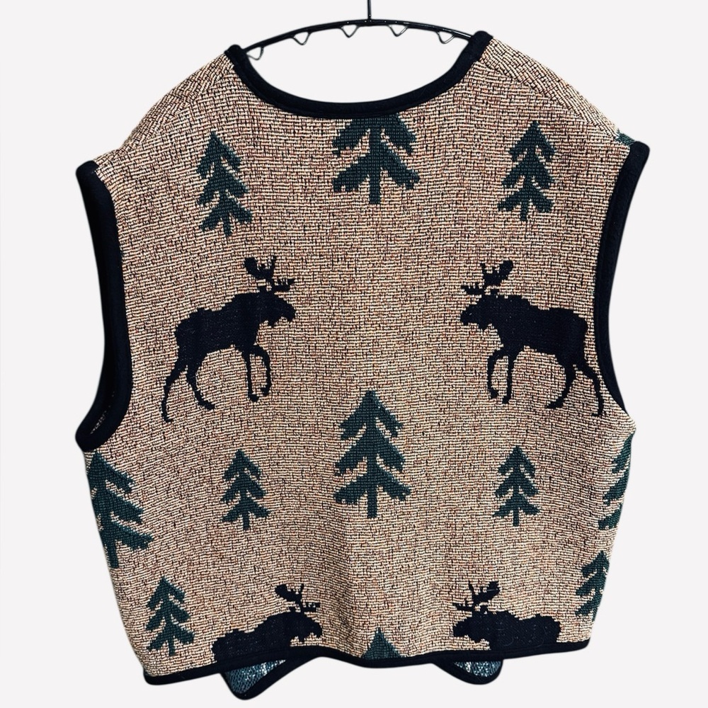 Handmade Sugar Street Weavers One-Of-A-Kind Moose Vest - Picture 2 of 8